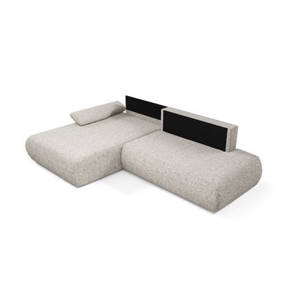 Eck-Schlaffunktion-Sitzgarnitur mit Stauraum in L-Form PRATO links, beige