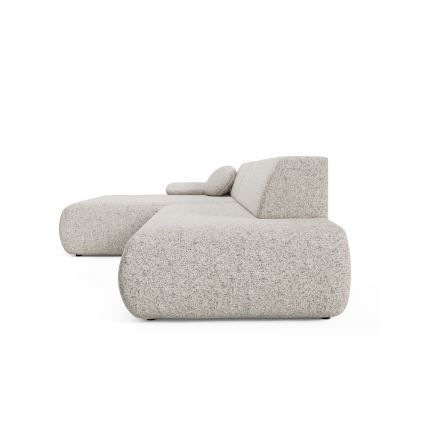 Eck-Schlaffunktion-Sitzgarnitur mit Stauraum in L-Form PRATO links, beige