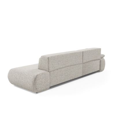 Eck-Schlaffunktion-Sitzgarnitur mit Stauraum in L-Form PRATO links, beige