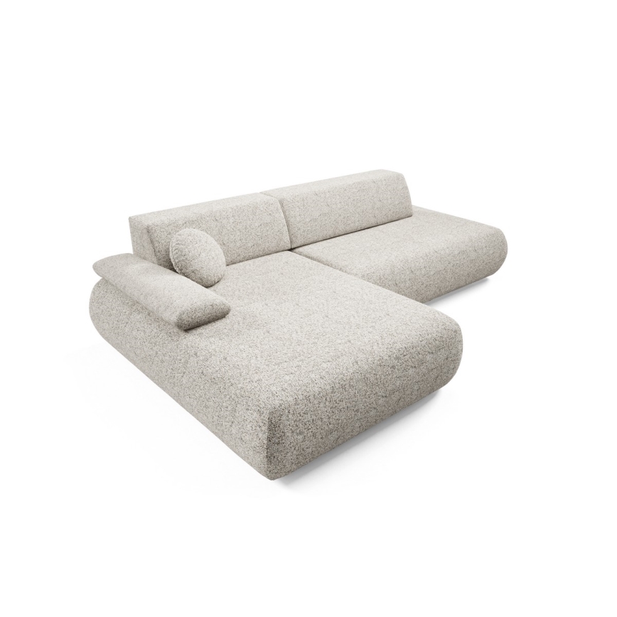 Eck-Schlaffunktion-Sitzgarnitur mit Stauraum in L-Form PRATO links, beige