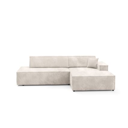 Eck-Schlafsofa mit Stauraum in L-Form TERAMO, rechts, beige