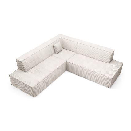 Eck-Schlafsofa mit Stauraum in L-Form TERAMO, rechts, beige