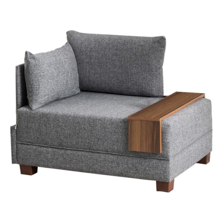 Eck-Sessel TULA, grau, links