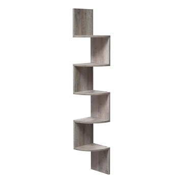 Eck-Wandregal SNAKE grau/braun