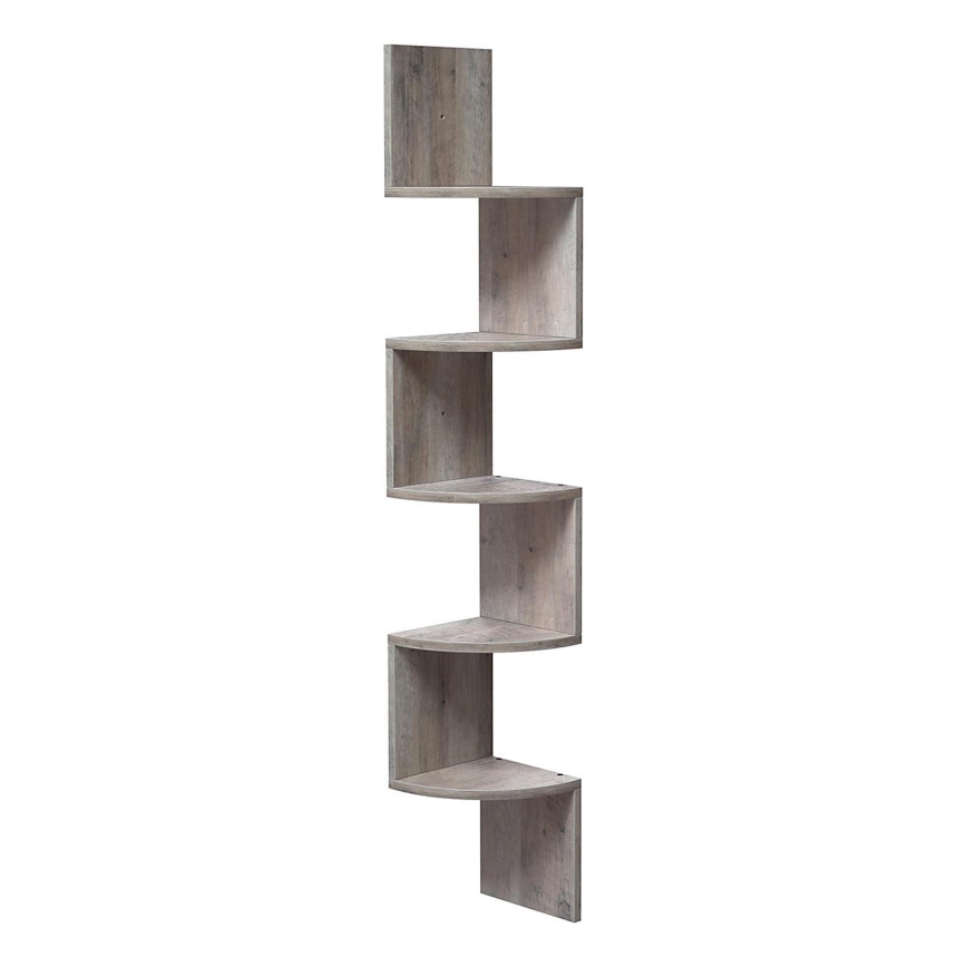 Eck-Wandregal SNAKE grau/braun