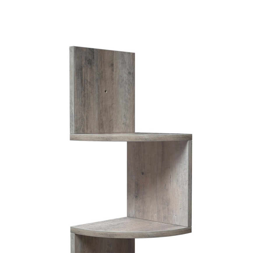 Eck-Wandregal SNAKE grau/braun