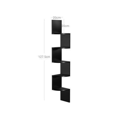 Eck-Wandregal SNAKE schwarz
