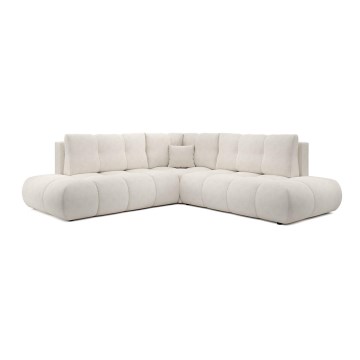 Ecksofa ALMADA, mit Schlaffunktion und Stauraum, gepolstert, L‑Form, rechts, Beige