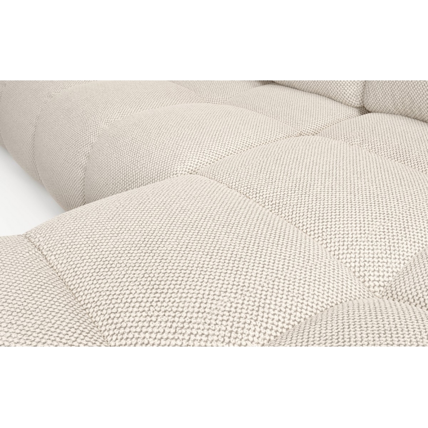 Ecksofa mit Schlaffunktion und Stauraum, Polsterecke ALMADA, rechts, hellbeige