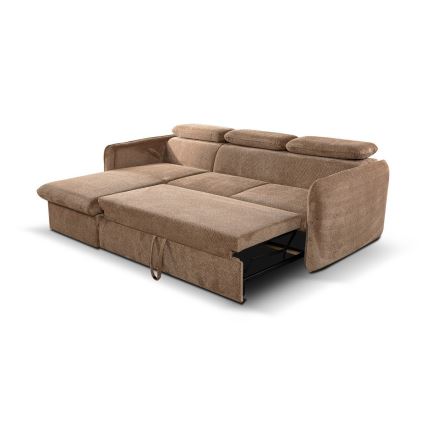 Eck-Schlafsofa in L-Form mit Stauraum BEJA, Beige, links