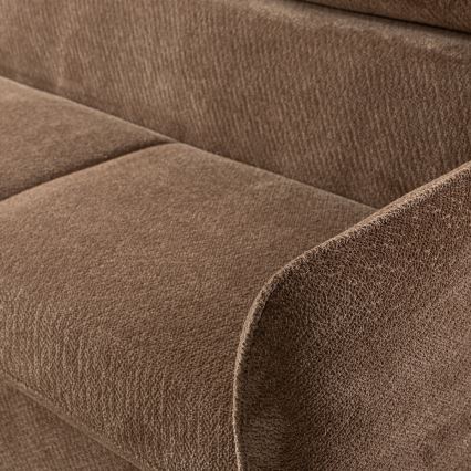 Eck-Schlafsofa in L-Form mit Stauraum BEJA, Beige, links