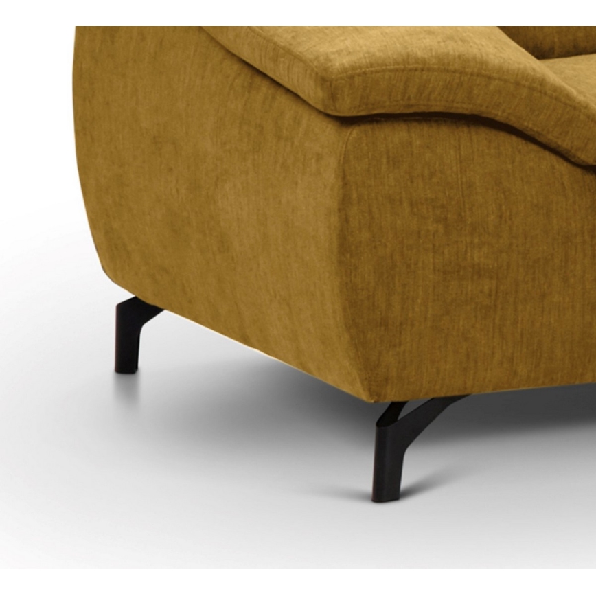 Eck-Schlafsofa mit Stauraum in L-Form BRESCIA, rechts, gelb