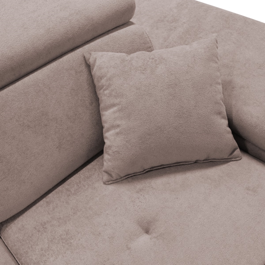 Eck-Schlafsofa mit Stauraum in L-Form CASTELO, rechts, rosa