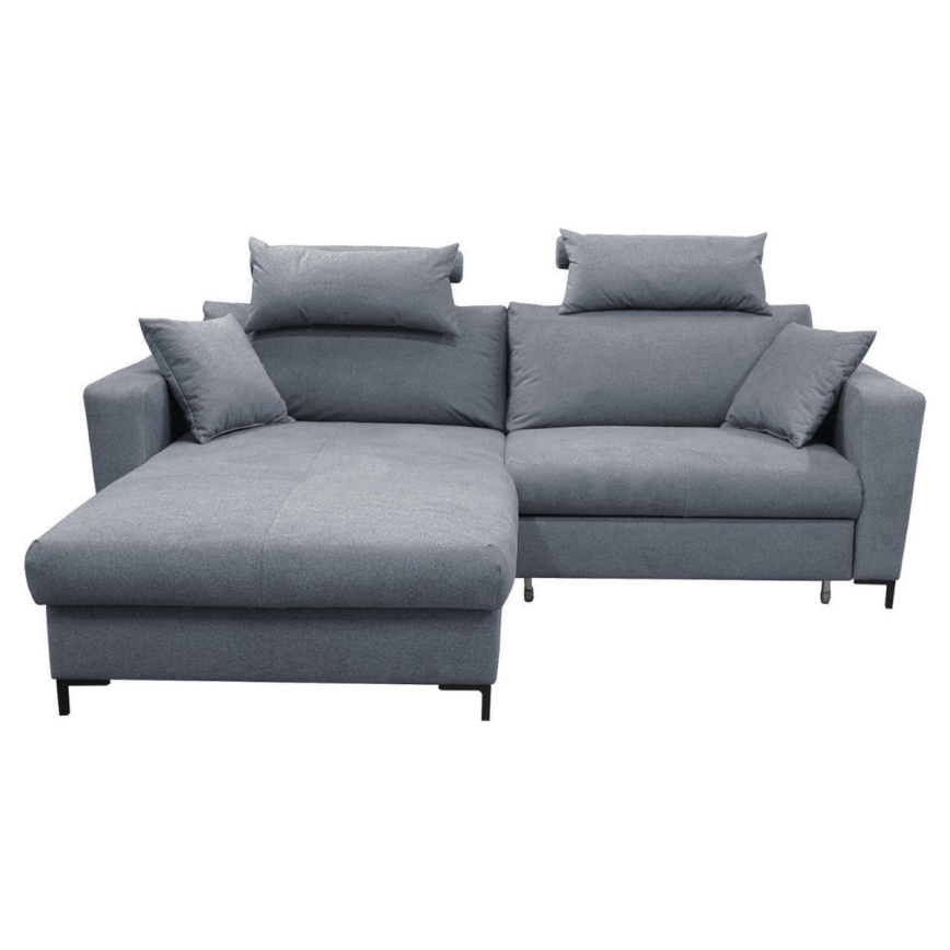 Eck-Schlafsofa mit Stauraum in L-Form HORTA links, dunkelgrau