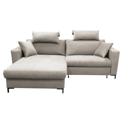 Eck-Schlafsofa mit Stauraum in L-Form HORTA links, grau