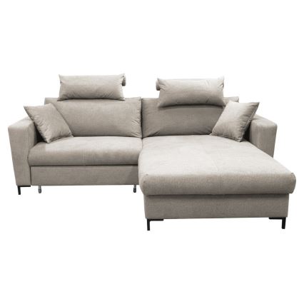 Eck-Schlafsofa mit Stauraum in L-Form HORTA, rechts, grau