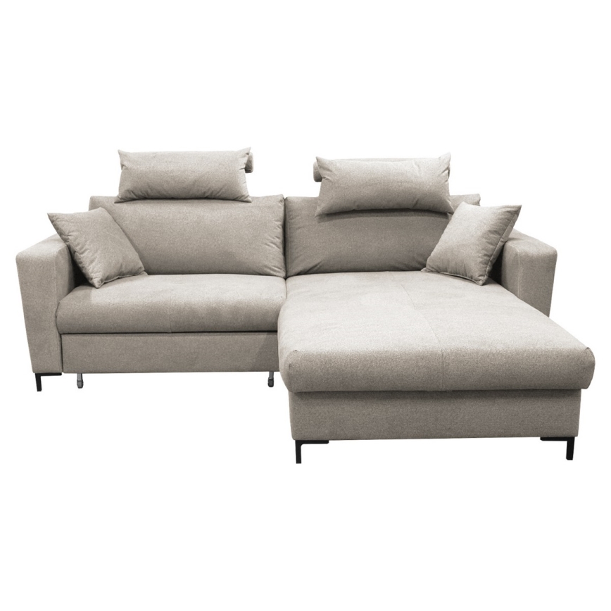 Eck-Schlafsofa mit Stauraum in L-Form HORTA, rechts, grau
