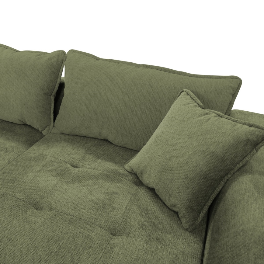 Eck-Schlafsofa mit Stauraum in L-Form LAGOA, rechts, grün