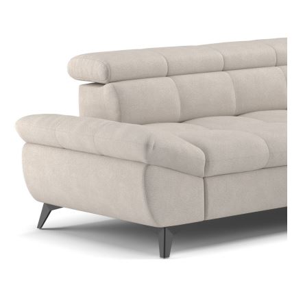 Ecksofa zum Ausklappen in L-Form MARANO rechts, beige