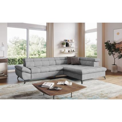 Eck-Schlafsofa MARANO in L-Form, rechts, grau