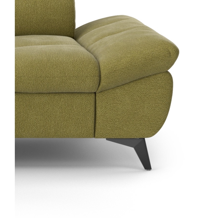 Ecksofa MARANO links, ausziehbar, olivgrün