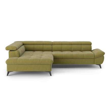 Ecksofa MARANO links, ausziehbar, olivgrün