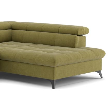 Eck-Schlafsofa MARANO, L-Form, rechts, olivgrün