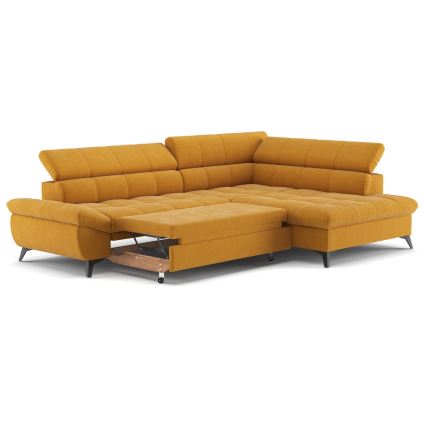 Eck-Schlafsofa MARANO, L-Form, rechts, orange