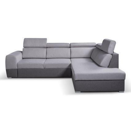 Eck-Schlafsofa in L-Form mit Stauraum MATRIX, grau, rechts