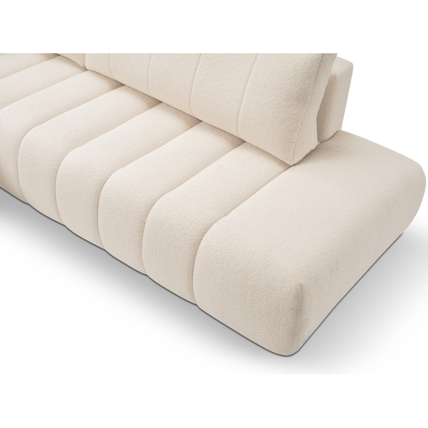 Eck-Schlafsofa mit Stauraum in L-Form DESIO links, beige