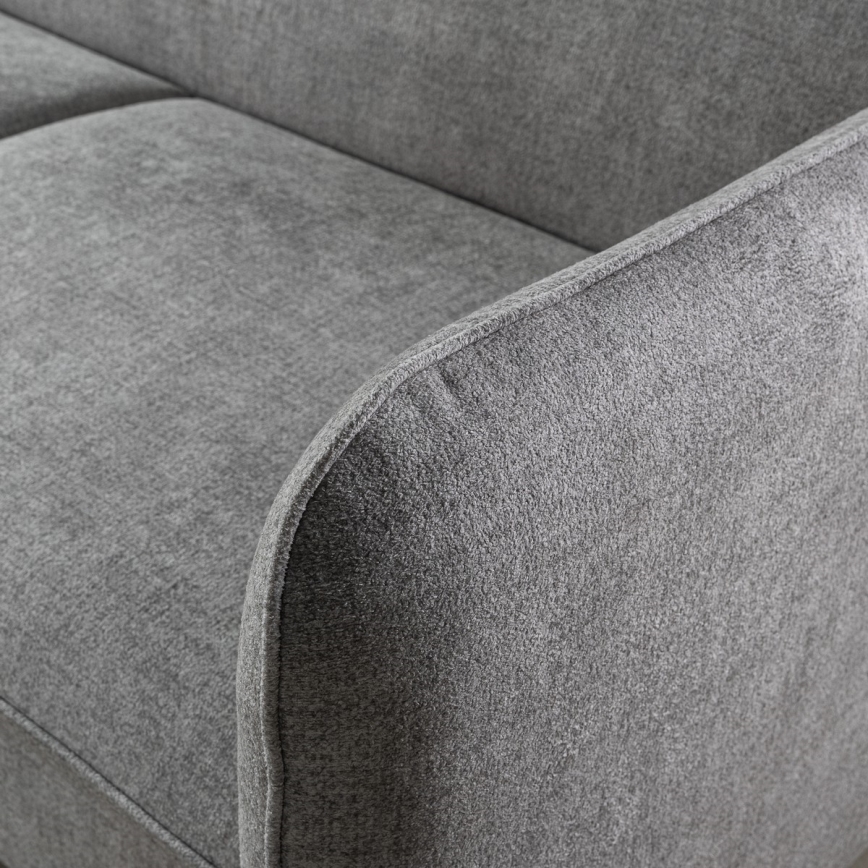 Eck-Schlafsofa in L-Form mit Stauraum NISA, grau, rechts