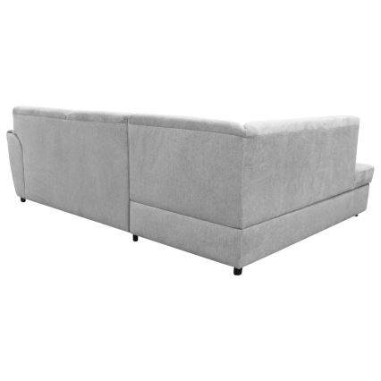 Eck-Schlafsofa mit Stauraum in L-Form SERPA links, grau