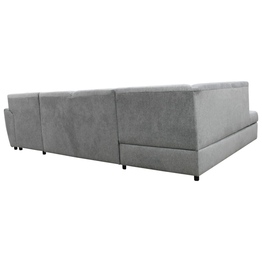 Eck-Schlafsofa mit Stauraum in U-Form SERPA links, grau