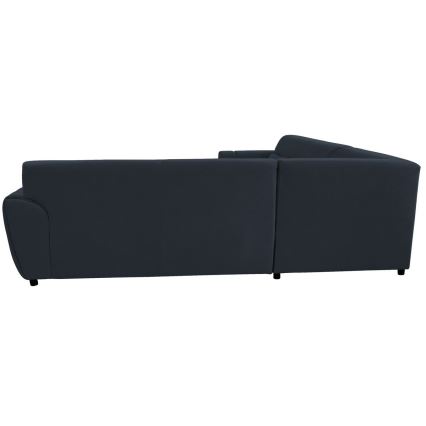 Eck-Schlafsofa mit Stauraum in L-Form VISEU links anthrazit/schwarz