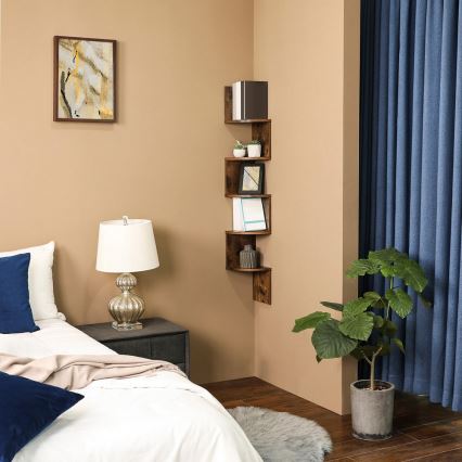 Eckwandregal SNAKE, braun