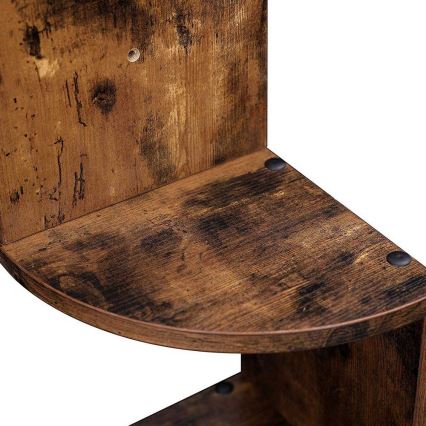 Eckwandregal SNAKE, braun