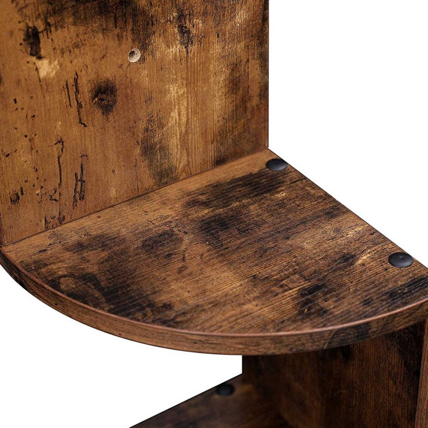 Eckwandregal SNAKE, braun