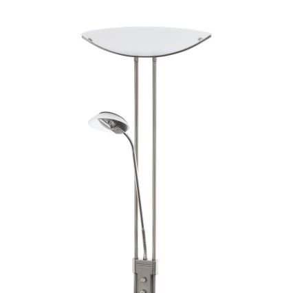 Eglo 25869 - Dimmbare Stehleuchte BAYA 1xR7s/230W/230V + 1xG9/33W mattchrom