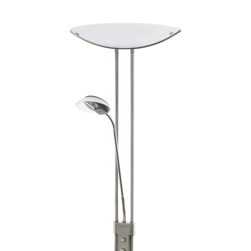 Eglo 25869 - Dimmbare Stehleuchte BAYA 1xR7s/230W/230V + 1xG9/33W mattchrom