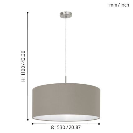Eglo - Hängeleuchte an Kabel 1xE27/60W/230V