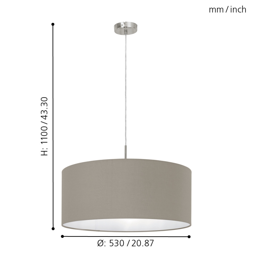 Eglo - Hängeleuchte an Kabel 1xE27/60W/230V