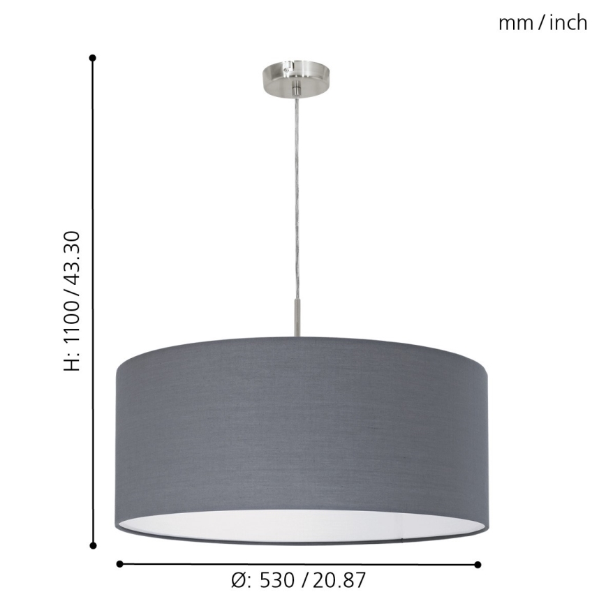 Eglo - Hängeleuchte an Kabel 1xE27/60W/230V