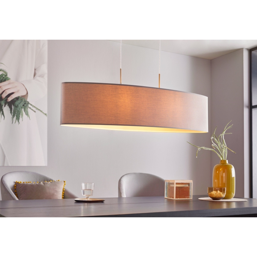 Eglo 31587 - Hängeleuchte PASTERI mit Seil, 2xE27/60W/230V
