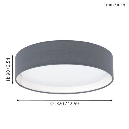 Eglo - LED Deckenleuchte 1xLED/12W/230V