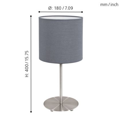 Eglo - Tischlampe 1xE27/60W/230V