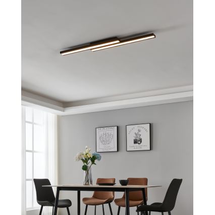 Eglo 31715 - LED RGBW dimmbares Deckenleuchte SALITERAS-Z LED/20,4W/230V 2700-6500K schwarz