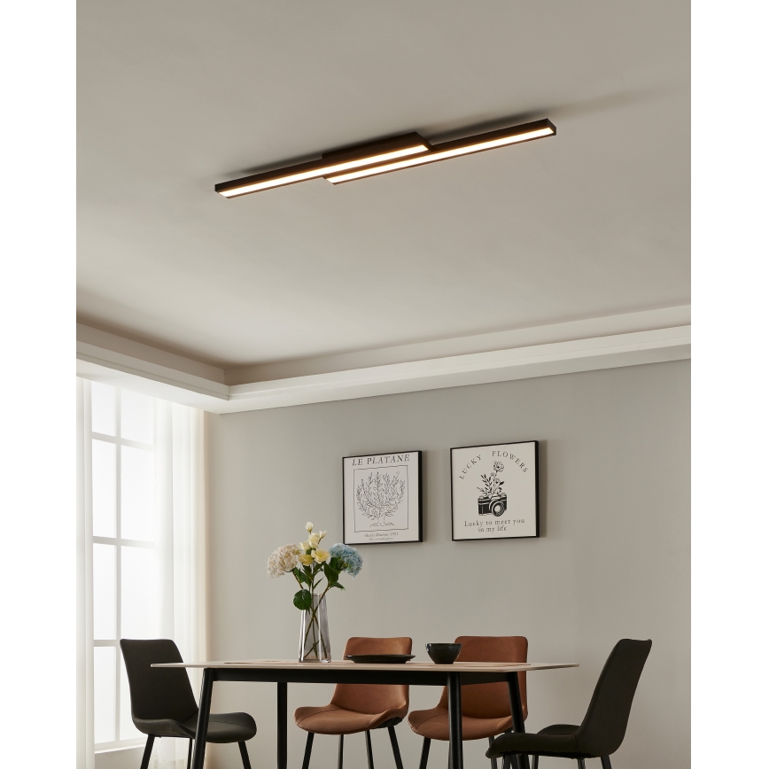 Eglo 31715 - LED RGBW dimmbares Deckenleuchte SALITERAS-Z LED/20,4W/230V 2700-6500K schwarz