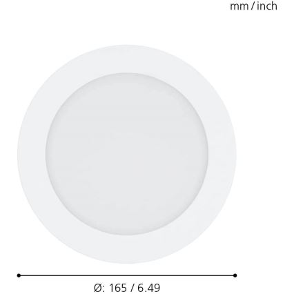 Eglo 31742 - Dimmbare LED-Einbauleuchte für Badezimmer FUEVA-Z LED/10,5W/230V 2700-6500K IP44 weiß