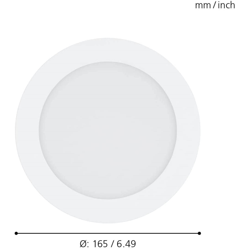 Eglo 31742 - LED dimmbar Badezimmer-Einbauleuchte FUEVA-Z LED/10,5W/230V 2700-6500K IP44 weiß Durchmesser 16,5 cm
