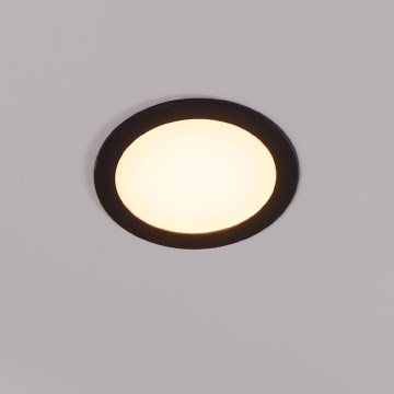 Eglo 31744 - LED-dimmbarer Badezimmer-Einbaustrahler FUEVA-Z LED/10,5W/230V 2700-6500K IP44 schwarz Ø 16,5 cm